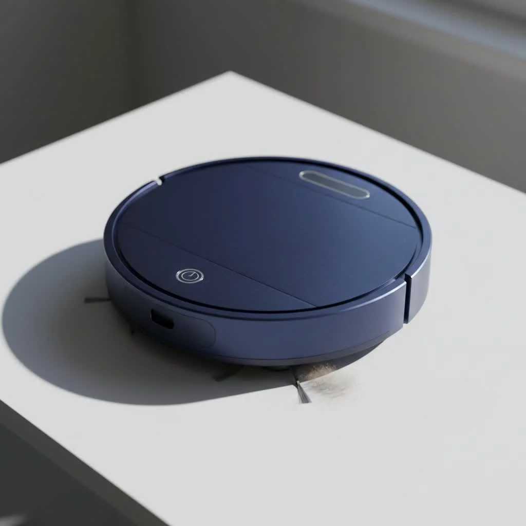 Bissell SpinWave R5 robot vacuum cleaning a modern living room