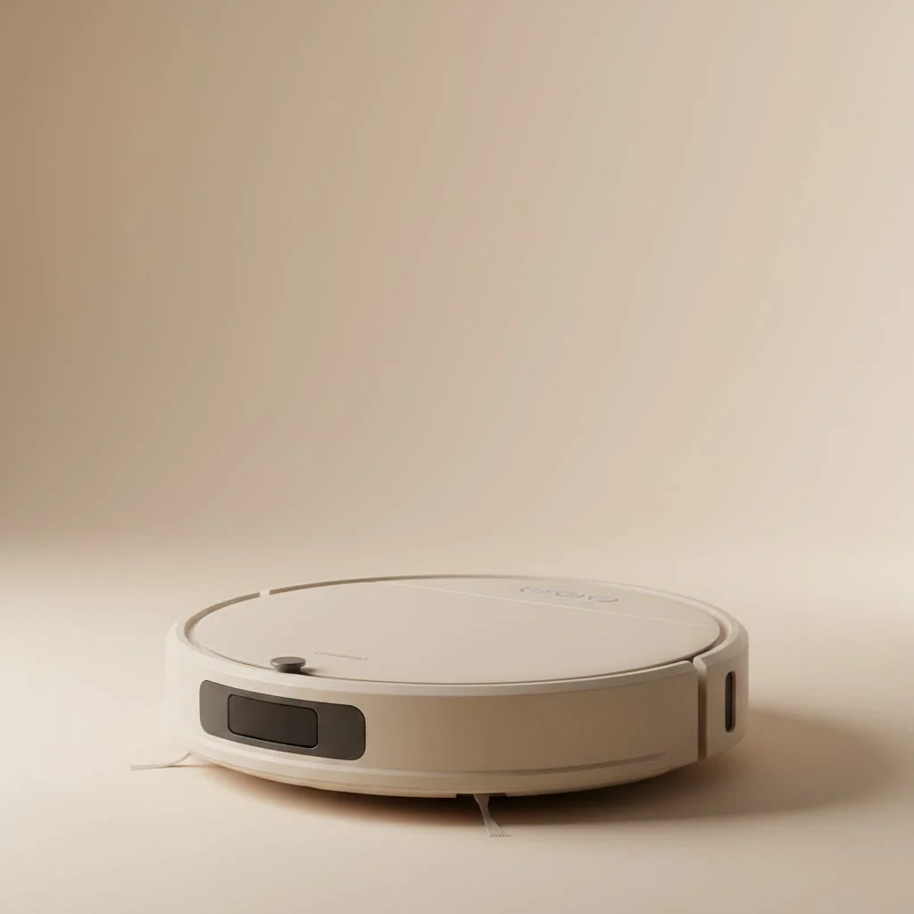 Self-emptying robot vacuum returning to its dock