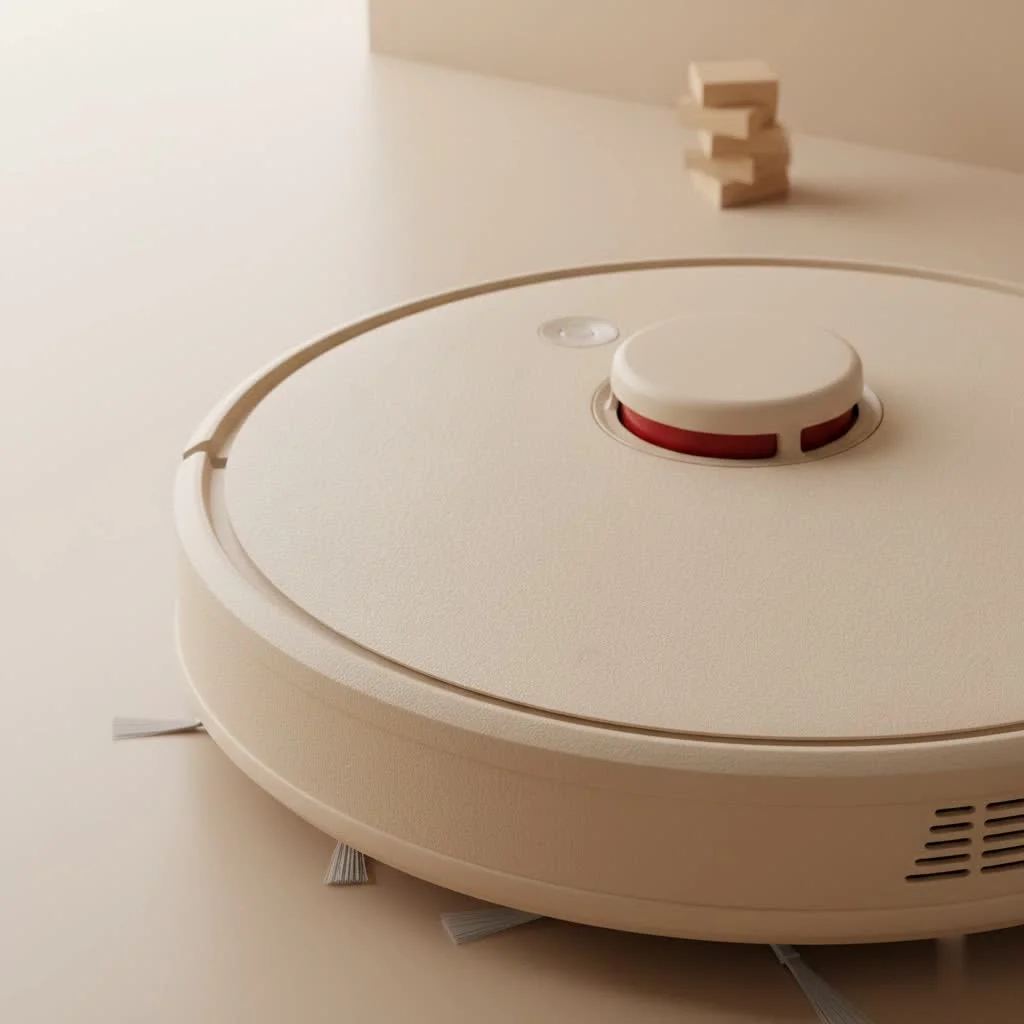 Robot vacuum cleaner mapping a room